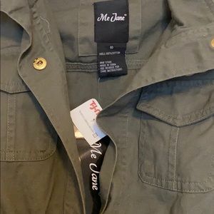 Girls Olive Green Unicorn Jacket